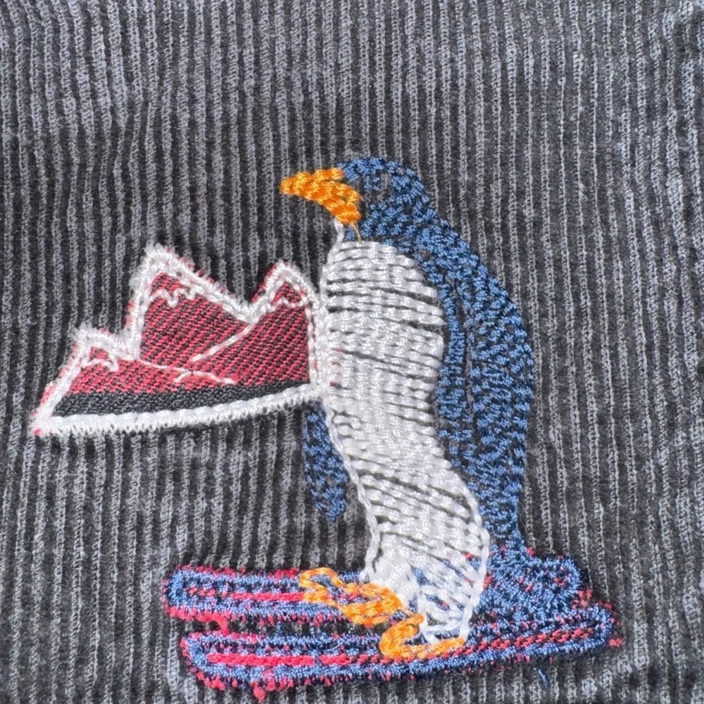 Vintage OshKosh B’gosh Black Corduroy Penguin Overalls 3T
